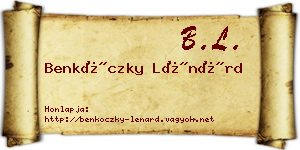 Benkóczky Lénárd névjegykártya